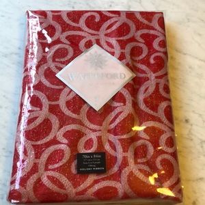 Waterford Tablecloth and Napkins in Holiday Ribbon